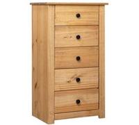 vidaXL Buffet Panama en pin – 5 tiroirs – 46×40×89 cm