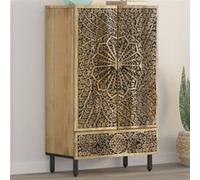 Buffet 60x33x100 cm bois de manguier massif Marron G