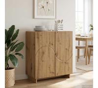 Buffet 67 x 34,5 x 75 cm Bois d'ingénierie de cuisine meuble ouvert bas vidaXL v
