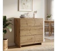 Buffet 70 x 38 x 75 cm Bois d'ingénierie de cuisine meuble ouvert étagère vidaXL