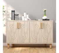 Rody buffet à 4 portes effet travertin nervuré 120x73cm
