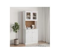 Buffet ALTA blanc 77x35x165 cm bois massif de pin 3187774