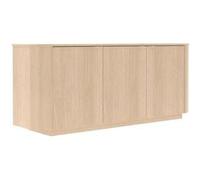 Buffet ALTOBUY ADILL 3 portes aspect chêne clair design coins arrondis Marron