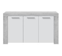 Buffet - AMBIT - Effet béton satiné / Blanc Artik - 3 portes