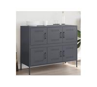 Buffet anthracite 100,5x39x79 cm acier