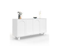 ID MARKET buffet 4 portes 160 cm Moderne blanc