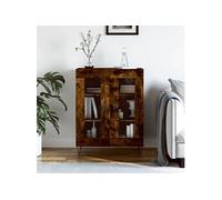 vidaXL Buffet chêne fumé 69,5x34x90 cm