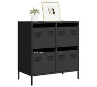 vidaXL Buffet 68x39x73,5 cm en acier laminé à froid Noir