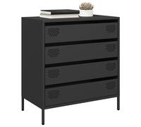 vidaXL Buffet 68x39x73,5 cm Acier laminé à froid Noir