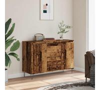 vidaXL Buffet Chêne Noir 101,5 x 35 x 70 cm Bois d'ingénierie | Ce buffet offre un max d'espace avec deux portes et trois tiroirs, parfait pour ranger toutes vos affaires de salle à manger,