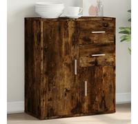 vidaXL Buffet, Armoire Latérale avec Tiroirs et Portes, Meuble de Rangement Salon Salle de Séjour Intérieur, Moderne, Chêne 840482 Marron G