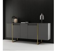 Buffet Arta, 160x35xh80 cm, Anthracite, Or