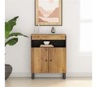 Vidaxl Buffet Avec 2 Portes 60x33x75 Cm Bois Massif De Manguier Marron
