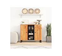 Vidaxl Buffet Avec 2 Portes 90x33x75 Cm Bois Massif D'acacia Marron