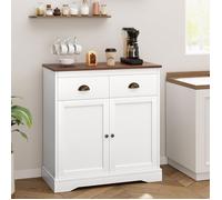 Buffet, avec 2 Tiroir, Meuble de Cuisine avec 2 Portes, 80X40X90CM,Style Campagne