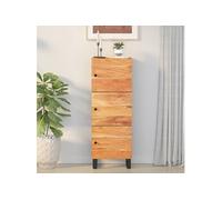 Buffet avec 3 Portes, Armoire Latérale avec 3 Compartiments, Meuble de Rangement Salon Salle de Séjour, Bois Massif d'Acacia et Fer 352930