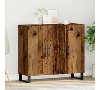 Buffet avec 3 portes en vieux bois 90x34x80 cm en bois d ingénierie G