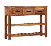 Buffet avec 3 tiroirs 110x30x80 cm Bois d acacia massif Brun G