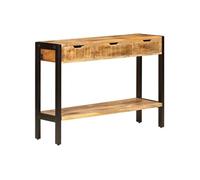 Buffet avec 3 tiroirs 110x35x75 cm Bois de manguier massif Brun G
