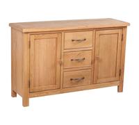 Buffet avec 3 Tiroirs Chêne Bahut Commode Armoire Meuble de Rangement vidaXL