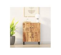 vidaXL Buffet 4 portes – bois massif de manguier 60x33x75 cm