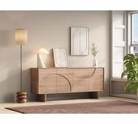 Buffet avec 4 portes en bois de manguier - Naturel clair - BERLAMA de Maison Céphy