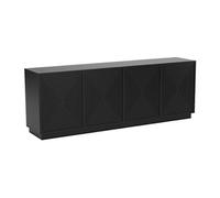 Buffet avec 4 portes en MDF - Noir - MEZULIA