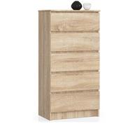 Buffet avec 5 Tiroirs Chêne Sonoma - Commode Style Contemporain - 60 x 40 x 120 cm
