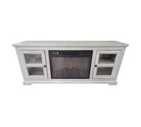 Buffet avec cheminée électrique couleur gris 2000W