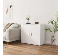 Buffet avec étagère avec stockage avec porte Bois d'ingénierie Moderne vidaXL vi