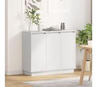 Buffet avec LED Blanc 90x32x75 cm en bois d ingénierie G