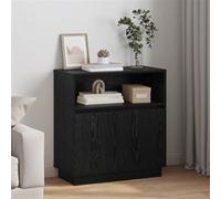 vidaXL Buffet LED Chêne noir 71 x 34,5 x 75 cm Bois d'ingénierie 869651