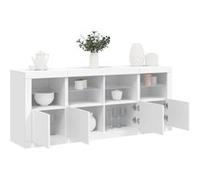 vidaXL Buffet avec lumières LED 163x37x67 cm Blanc