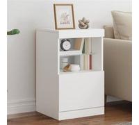 vidaXL Buffet avec lumières LED blanc 41x37x67 cm