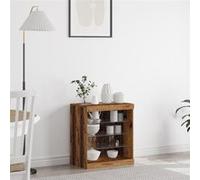 Buffet Vidaxl Avec Lumières Led Bois Ancien 60,5x37x67 Cm