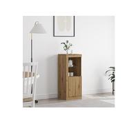 Buffet avec lumières LED Chêne Artisan 41x37x100 cm