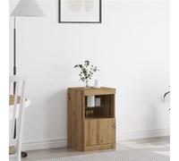 Buffet avec lumières LED Chêne Artisan 41x37x67 cm chêne