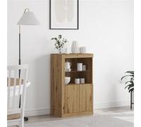 Buffet avec lumières LED Chêne artisan 60,5x37x100 cm chêne G
