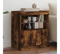 Vidaxl Buffet Avec Lumières Led Chêne Fumé 60x37x67 Cm