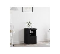vidaXL Buffet LED Chêne noir 41 x 37 x 67 cm bois d'ingénierie porte à charnière