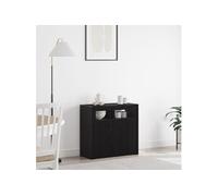 vidaXL Buffet Chêne Noir 80 x 35 x 75 cm Bois d'ingénierie, Buffet rectangulaire élégant pour Le Salon, Meuble de Rangement Moderne, Cabinet d'intérieur Polyvalent