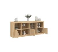 vidaXL Buffet avec lumières LED Chêne Sonoma 164x37x67 cm