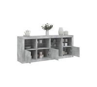 vidaXL Buffet 3209054 avec lumières LED gris béton 164x37x67 cm