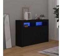 vidaXL Buffet 804338 avec lumières LED 115,5x30x75 cm Noir
