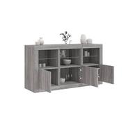 vidaXL Buffet 3209063 avec lumières LED sonoma gris 123x37x67 cm