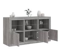 vidaXL Buffet 3209063 avec lumières LED sonoma gris 123x37x67 cm