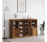 vidaXL Buffet LED Bois ancien 163 x 37 x 100 cm Bois d'ingénierie