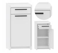 Buffet avec Porte et Tiroir Blanc - Commode Style Contemporain - 35 x 35 x 70 cm