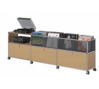 Buffet avec rangement pour vinyles USM Haller Beige - USM LOOK BOOK 59_31