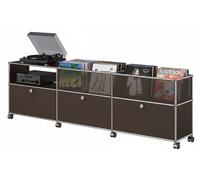 Buffet avec rangement pour vinyles USM Haller Brun - USM LOOK BOOK 59_22